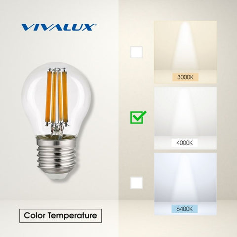 GF45 LED 7W E27 CL 4000K FLICK LED PREMIUM