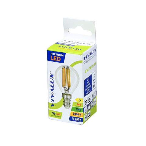 GF45 LED 7W E14 WW 3000K FLICK LED PREMIUM