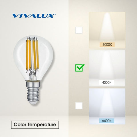 GF45 LED 7W E14 CL 4000K FLICK LED PREMIUM