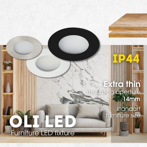 OLI LED 2W BK CL IP44