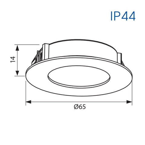 OLI LED 2W BK CL IP44