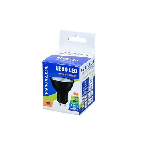 NERO LED JDR 7W GU10 W-6400K