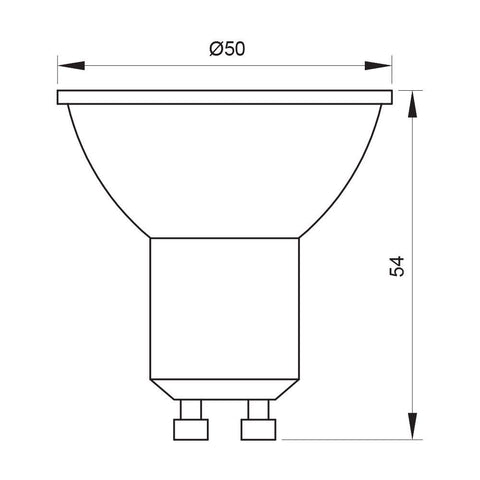 NERO LED JDR 7W GU10 W-6400K