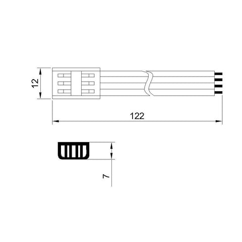 CONNECTOR SMD3535 POWER LEAD 10CM 8mm 